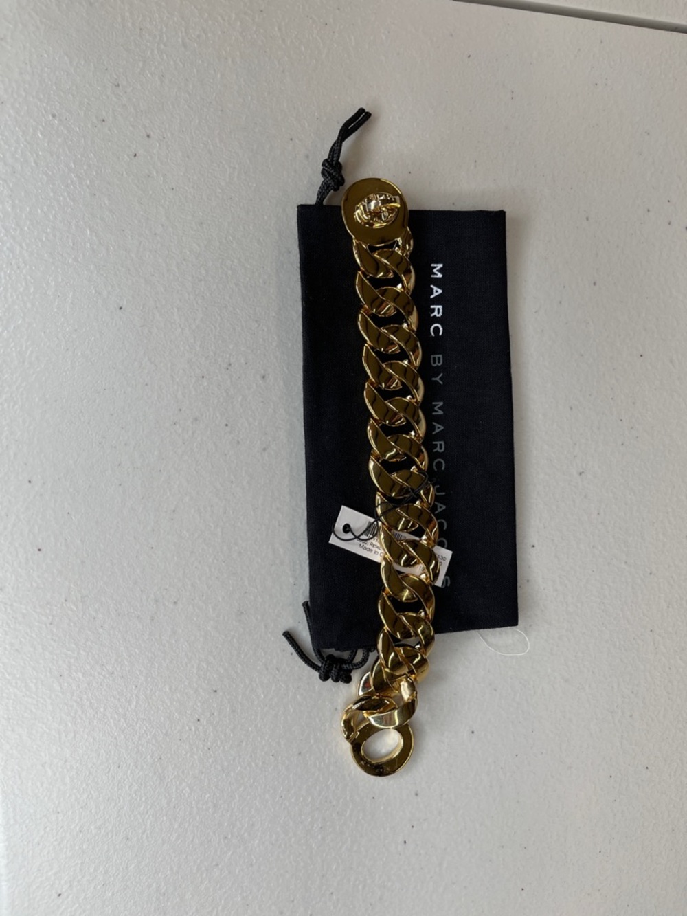 Marc by Marc Jacobs Polished Gold Curb Chain Bracelet